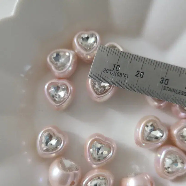 [BUNJANG] Heart Cubic Beads - Pink / 하트큐빅비즈
