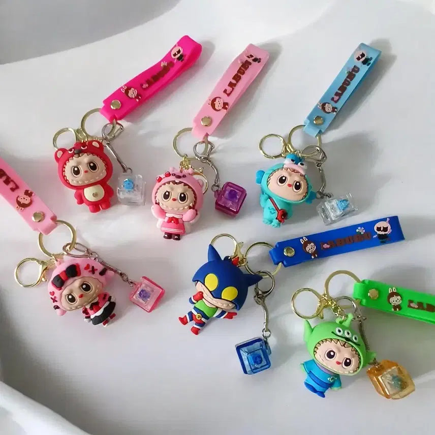[BUNJANG] Labubu Keyring and LED Single Switch Keycap Keyring / 라부부키링과LED1구키캡키링