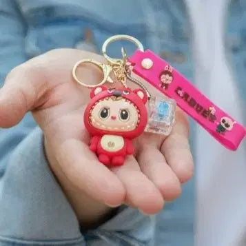 [BUNJANG] Labubu Keyring and LED Single Switch Keycap Keyring / 라부부키링과LED1구키캡키링