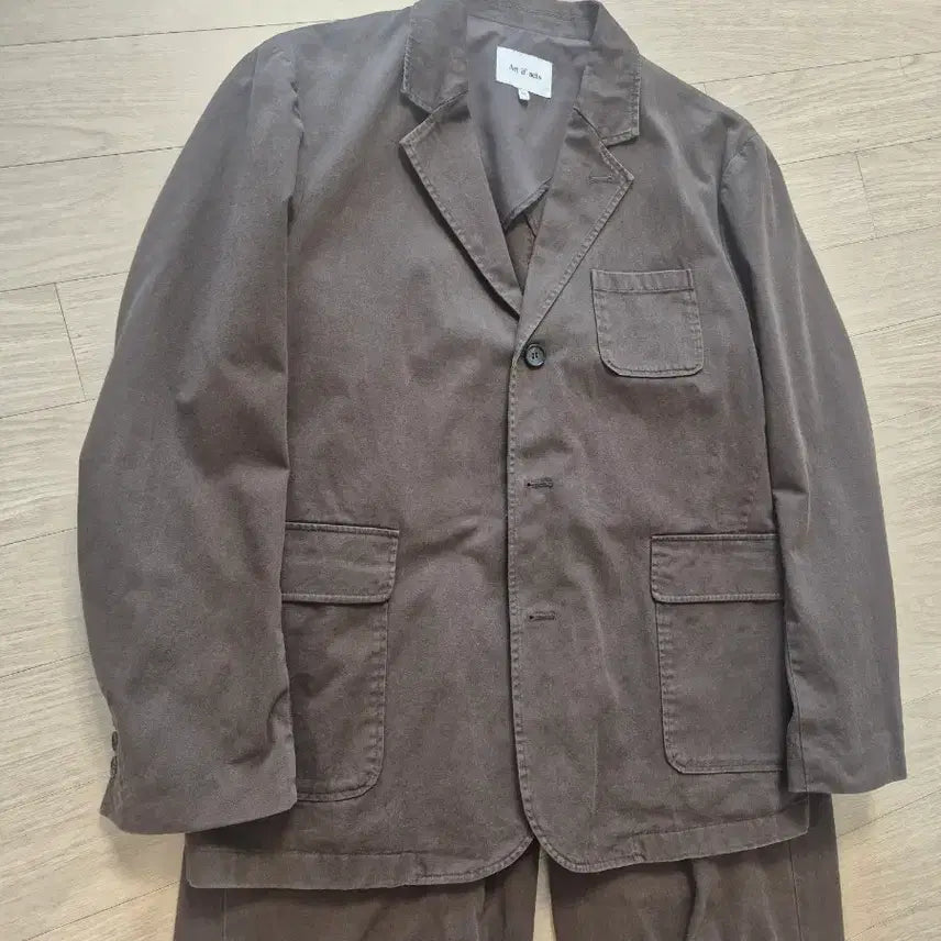 [BUNJANG] ARTIFECTS Garment Washed Brown Jacket Setup Set (Jacket M / Pants L) / 아트이프액츠 가먼트워시드 브라운자켓셋업 일괄 (자켓 M/팬츠L)
