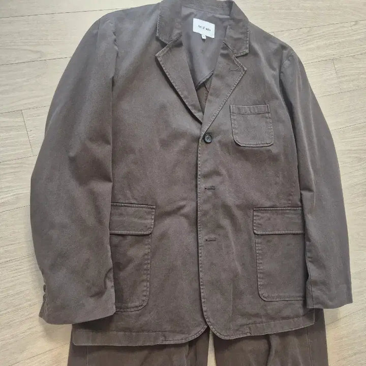 [BUNJANG] ARTIFECTS Garment Washed Brown Jacket Setup Set (Jacket M / Pants L) / 아트이프액츠 가먼트워시드 브라운자켓셋업 일괄 (자켓 M/팬츠L)