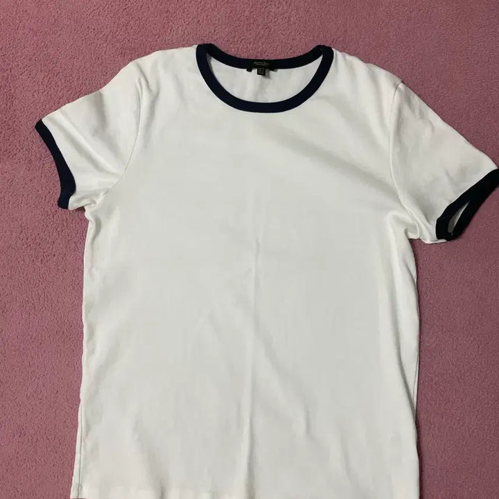 [BUNJANG] Massimo Dutti White XL Ringer T-Shirt / 마시모두띠 화이트 XL 링거 반팔티 새상품