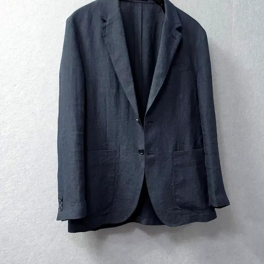 [BUNJANG] Beanpole Navy Linen 100% Blazer Jacket / 빈폴 네이비 린넨(마100%) 블레이저 자켓 /미사용급