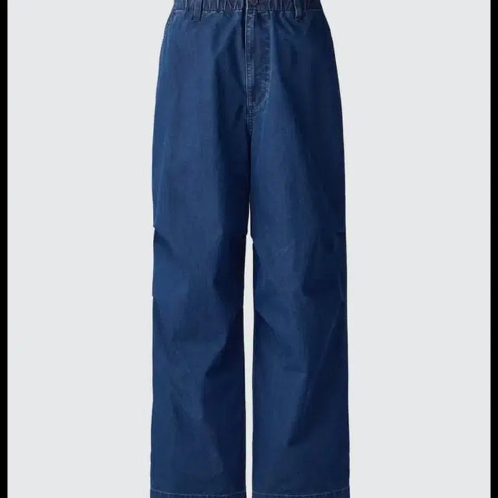 [BUNJANG] Uniqlo Wide Parachute Pants Denim L / 유니클로 와이드파라슈트 팬츠 데님 L