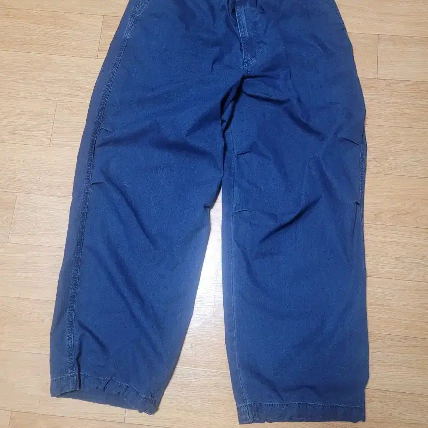 [BUNJANG] Uniqlo Wide Parachute Pants Denim L / 유니클로 와이드파라슈트 팬츠 데님 L