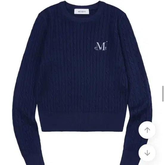 [BUNJANG] Musent Jimmy Roundneck Cable Knit Navy / 급처) 무센트 지미 라운드넥 꽈배기 니트 네이비