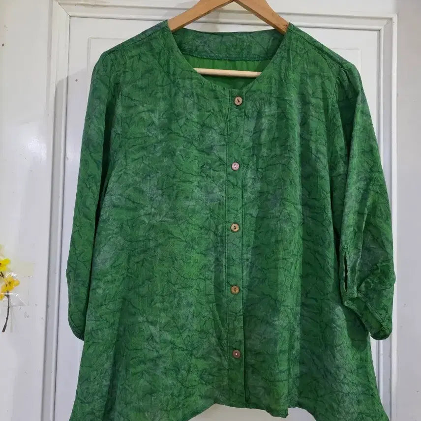 [BUNJANG] Luxury Print Gauze Blouse / 여름  고급스러운 디자인이쁜. 인견  블라우스  깨끗해요 가슴단면56