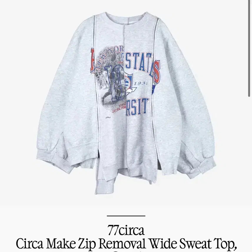 [SOLD OUT] 77circa 나나써카 빈티지 리워크 맨투맨