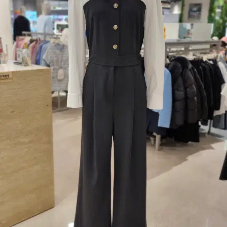 [BUNJANG] DEWL Shirt Layered Jumpsuit / 듀엘 셔츠 레이어드 점프수트 55