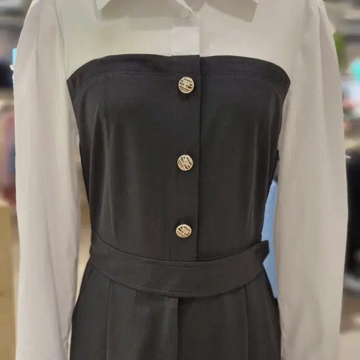 [BUNJANG] DEWL Shirt Layered Jumpsuit / 듀엘 셔츠 레이어드 점프수트 55