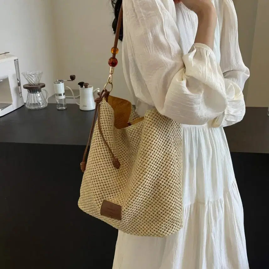 [BUNJANG] Rattan Shoulder Bag / 라탄 숄더백