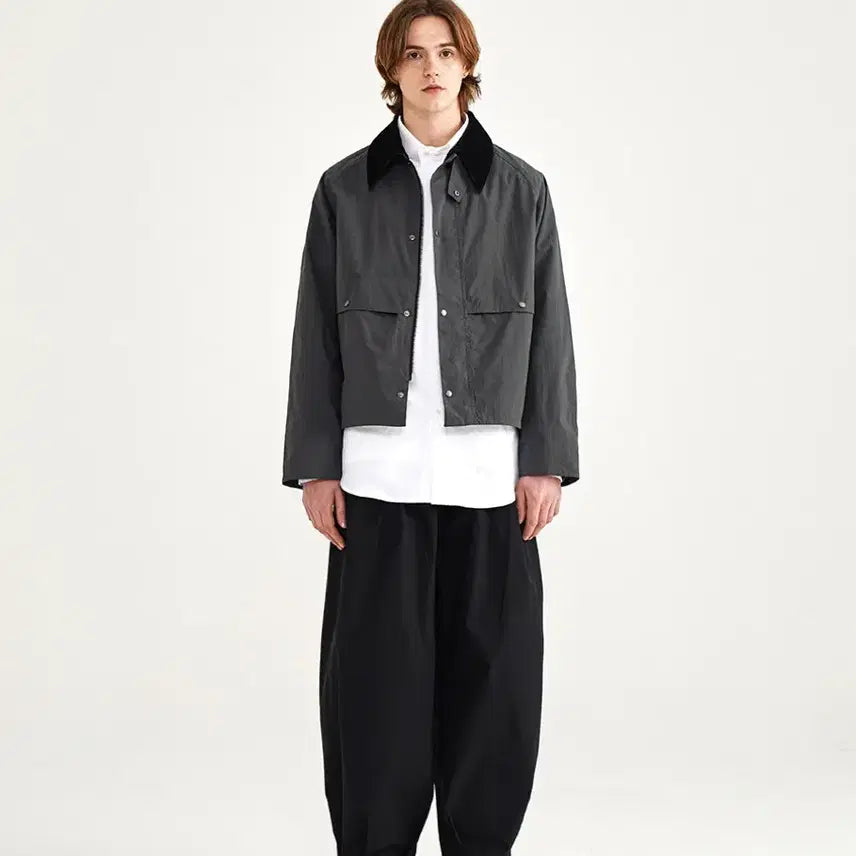 [BUNJANG] Uniform Bridge Short Blouson Jacket Grey / 유니폼브릿지 short blouson 그레이 자켓