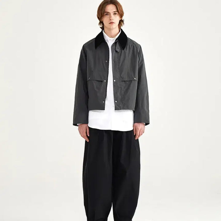 [BUNJANG] Uniform Bridge Short Blouson Jacket Grey / 유니폼브릿지 short blouson 그레이 자켓