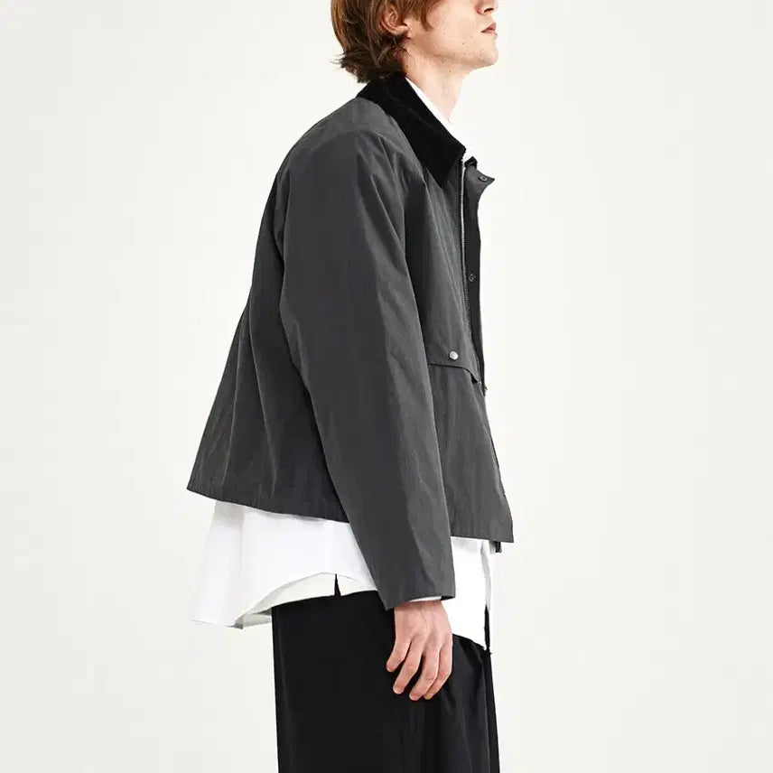 [BUNJANG] Uniform Bridge Short Blouson Jacket Grey / 유니폼브릿지 short blouson 그레이 자켓