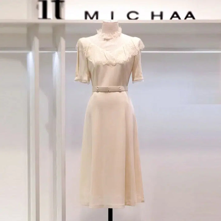 [BUNJANG] It Michaa Lace Neck Dress / 잇미샤(it michaa) 레이스넥 원피스 44