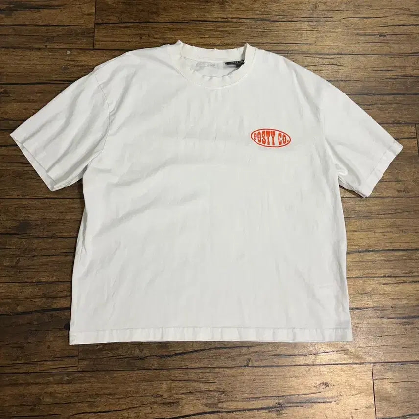 [BUNJANG] ZARA Distressed Neck Street Graphic T-Shirt XL / ZARA  디스트로이드 넥 스트릿 반팔티 실측XL