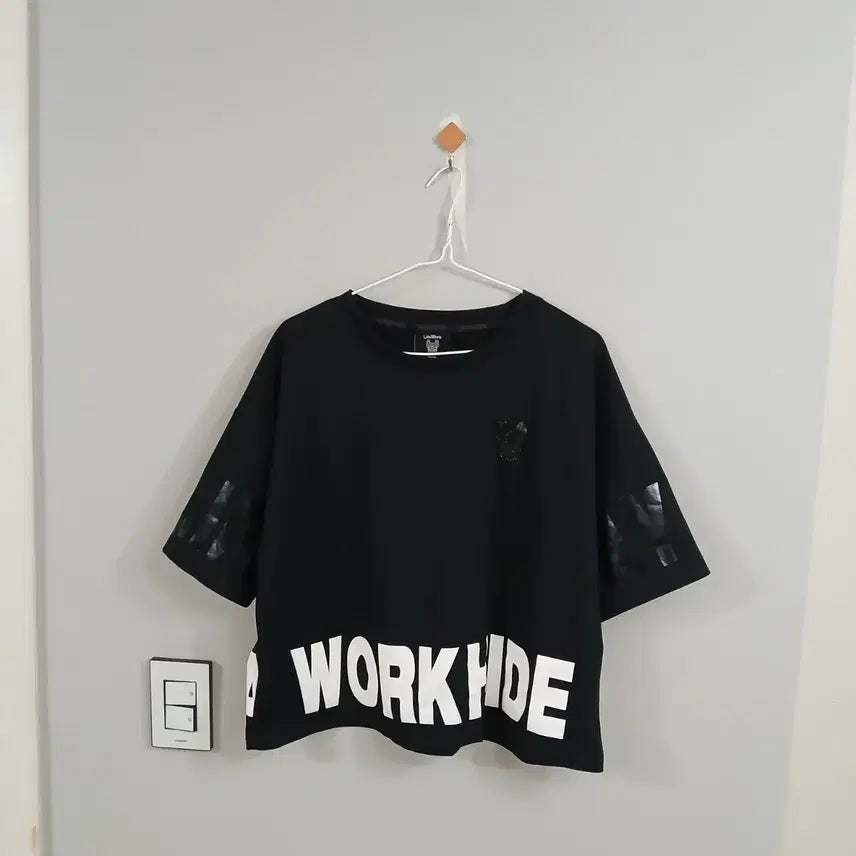 [BUNJANG] Life Work WORKHIDE Black Short Sleeve T-Shirt / 라이프워크 블랙 반팔 티셔츠 WORKHIDE 정품 free