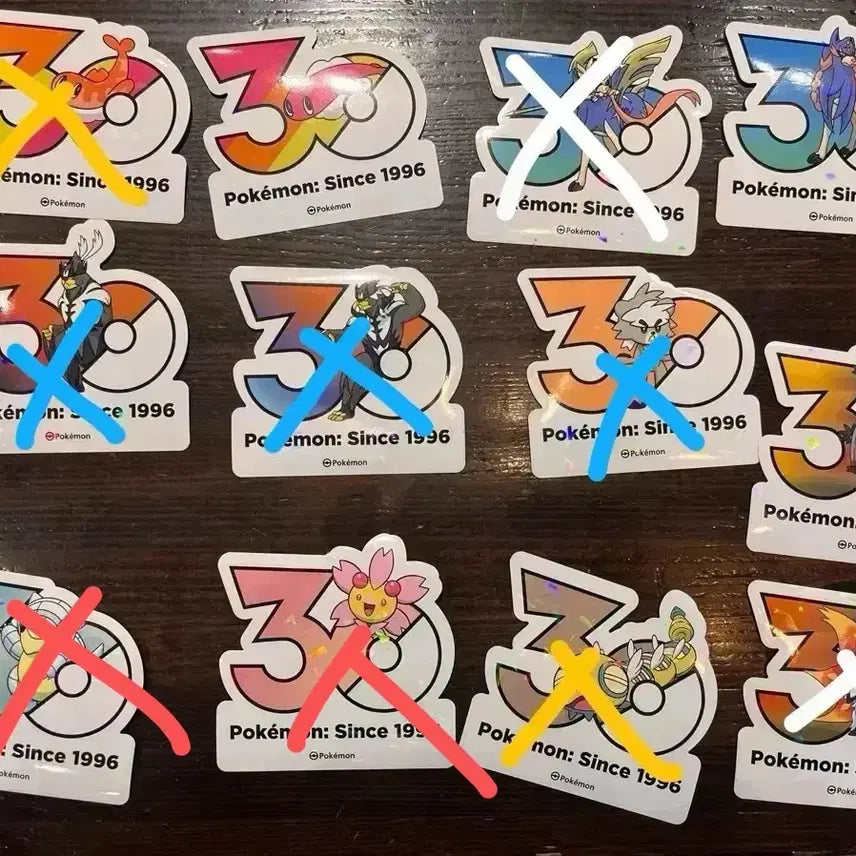 [BUNJANG] Pokemon 30th Anniversary Stickers / 포켓몬 30주년 기념 스티커