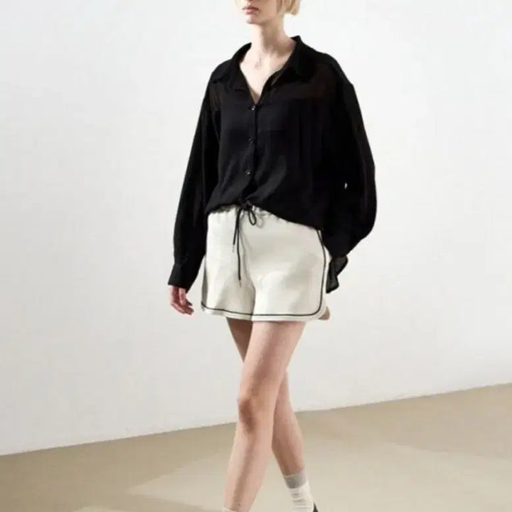 [BUNJANG] System 25FW Stripe See-through Shirt / 한섬 25fw 시스템 스트라이프 시스루 셔츠 55