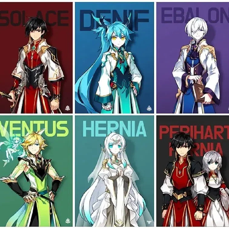 [BUNJANG] Elsword 6 Types A3 Poster Set (Masters) / 엘소드 포스터 6종 (A3, 마스터즈)