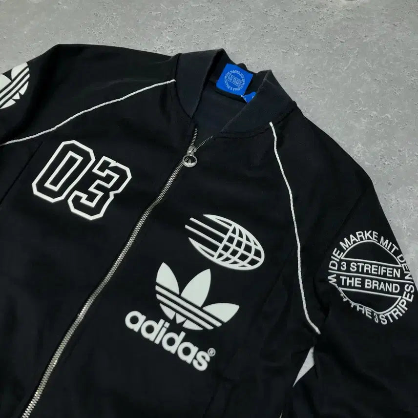 [BUNJANG] Adidas Multi Logo Jersey Track Jacket / 아디다스 멀티로고 져지 자켓 희귀 트랙탑 빅로고