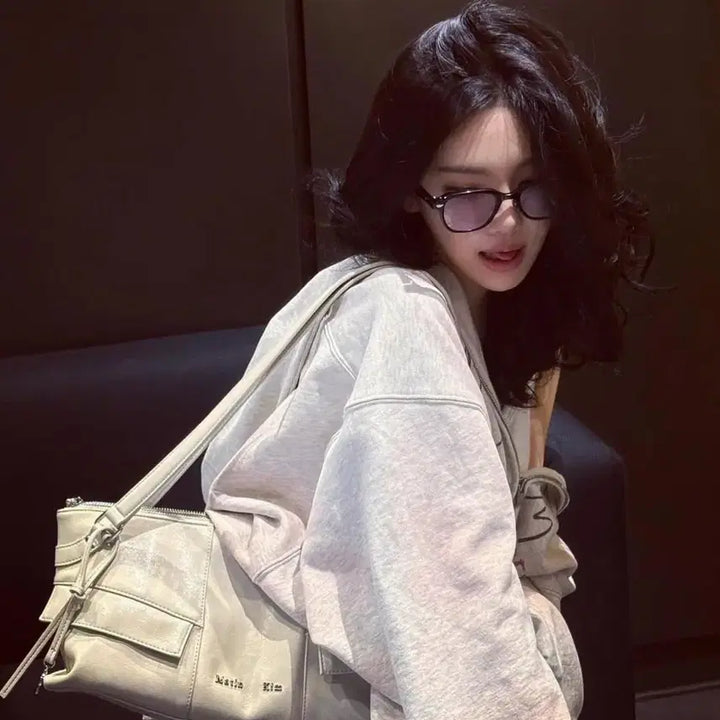 [BUNJANG] Matin Kim Vintage Washed Graffiti Hood Zip-up Beige S / 마뗑킴 빈티지 워시드 그래피티 후드 집업 베이지 S