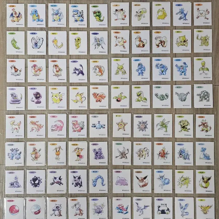 [BUNJANG] Pokemon Stickers 30th Anniversary Artwork Full Set (100 Types) / 포켓몬띠부씰 아트워크 전종 개봉 세트