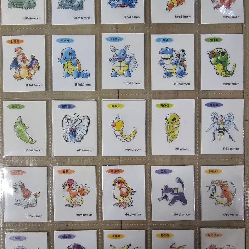 [BUNJANG] Pokemon Stickers 30th Anniversary Artwork Full Set (100 Types) / 포켓몬띠부씰 아트워크 전종 개봉 세트