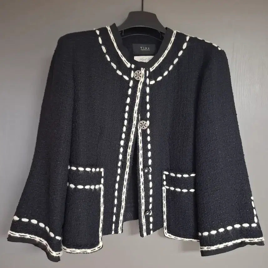 [BUNJANG] TIME Black Tweed Jacket / 한섬 타임 블랙 트위드 자켓