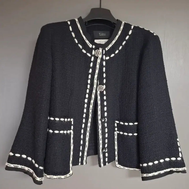 [BUNJANG] TIME Black Tweed Jacket / 한섬 타임 블랙 트위드 자켓