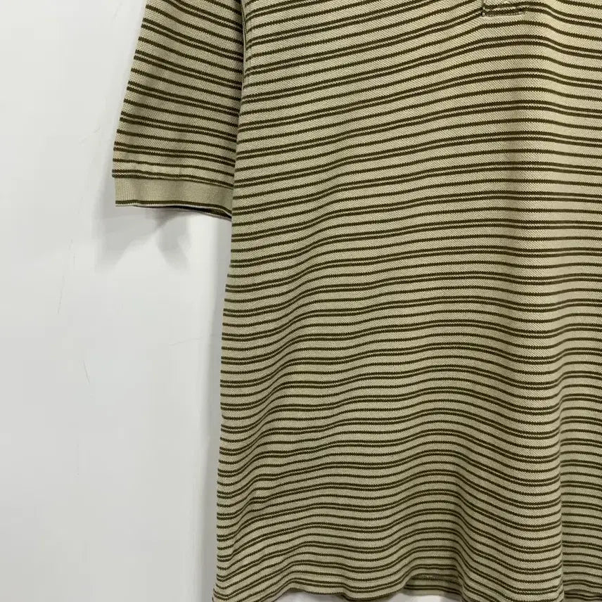[BUNJANG] Hugo Boss Striped Collar Short Sleeve T-Shirt / [95] 휴고 보스 골프웨어 스트라이프 카라 반팔 티셔츠