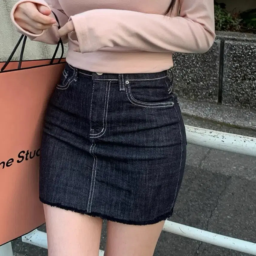[SOLD OUT] 파스텔타임 생지 데님 미니스커트 새상품