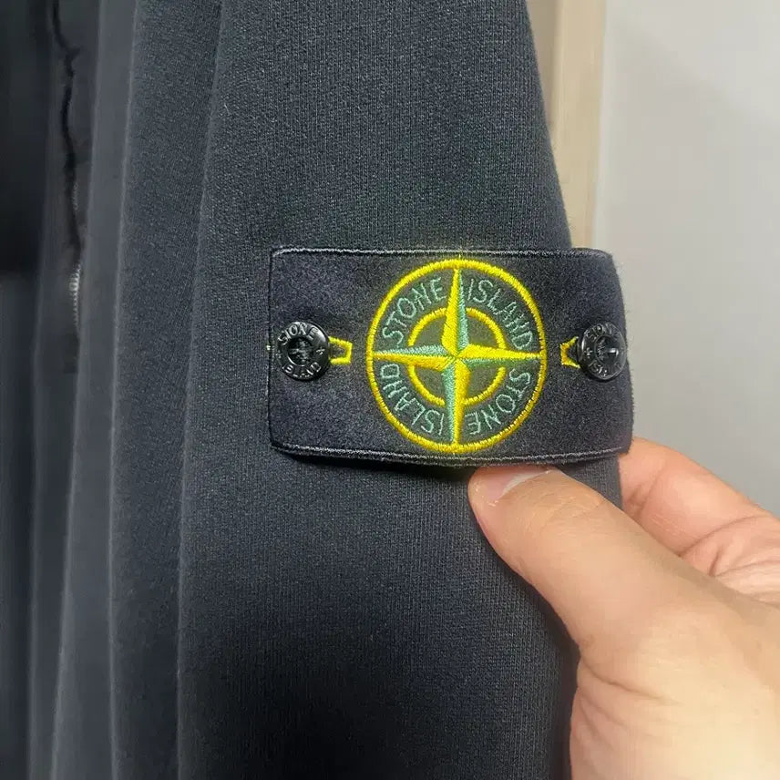 [BUNJANG] Stone Island Brushed Organic Cotton Half-Zip Sweatshirt XL Black / 스톤아일랜드 브러쉬드 오가닉 코튼 하프집업 맨투맨 XL 블랙