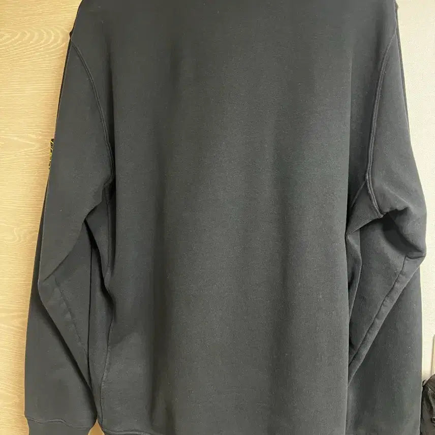 [BUNJANG] Stone Island Brushed Organic Cotton Half-Zip Sweatshirt XL Black / 스톤아일랜드 브러쉬드 오가닉 코튼 하프집업 맨투맨 XL 블랙