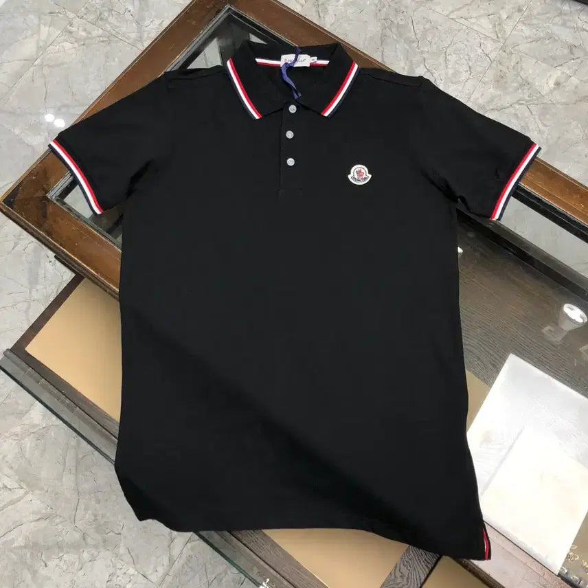 [BUNJANG] Moncler Logo Polo T-Shirt / 몽클레어 로고 PK 폴로 반팔 티셔츠 카라티셔츠