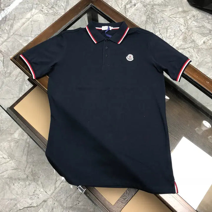 [BUNJANG] Moncler Logo Polo T-Shirt / 몽클레어 로고 PK 폴로 반팔 티셔츠 카라티셔츠