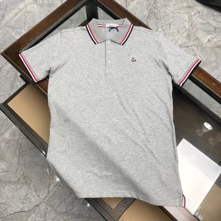 [BUNJANG] Moncler Logo Polo T-Shirt / 몽클레어 로고 PK 폴로 반팔 티셔츠 카라티셔츠