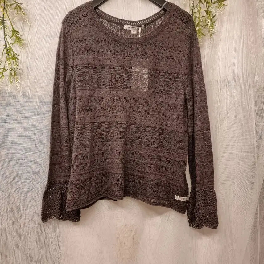[BUNJANG] Thursday Island Openwork Knit Summer Sweater / 미착용 새옷 S 스카시 조직 여름니트 써스데이아일랜드