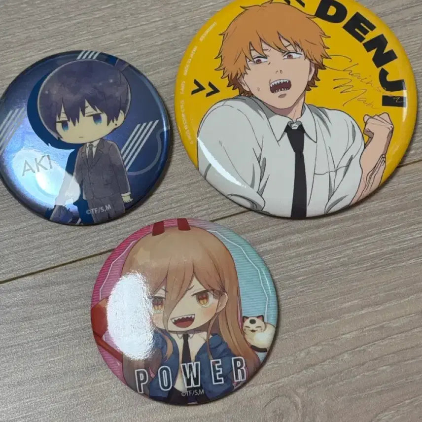[BUNJANG] Chainsaw Man Denji Aki Power Denpaki Can Badge Bundle Set / 체인소맨 덴지 아키 파워 덴파키 캔뱃지 일괄
