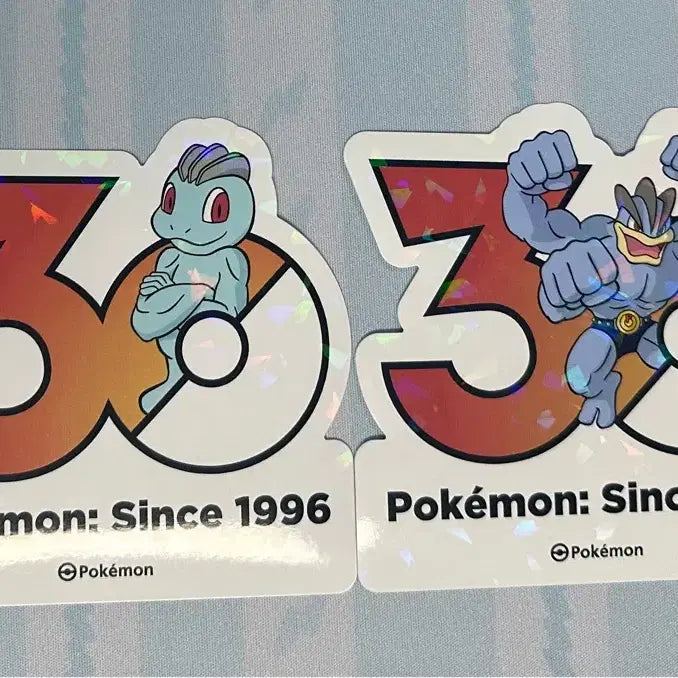 [BUNJANG] Pokemon 30th Anniversary Makuhita &amp; Hariyama Logo Sticker / [포켓몬 30주년 기념 로고 스티커]알통몬, 괴력몬