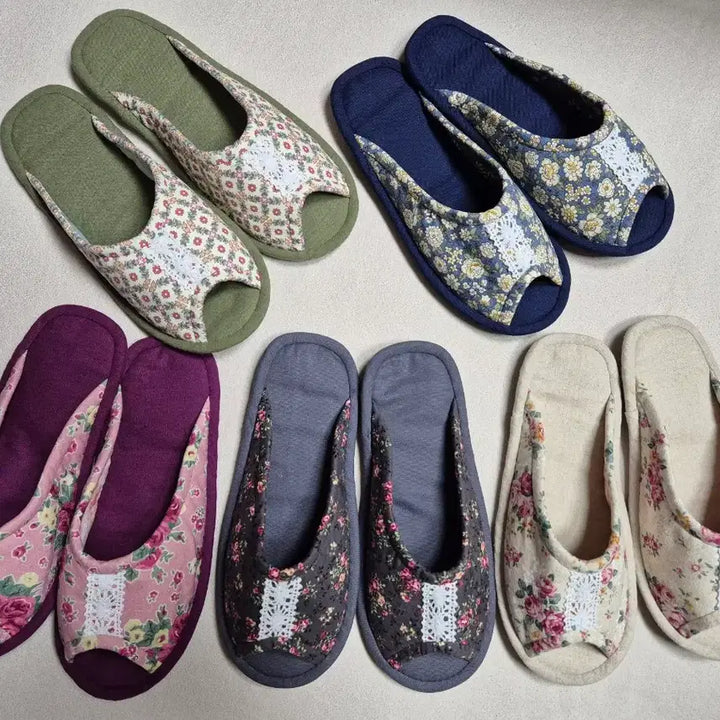 [BUNJANG] Handmade Slippers - Set of 5 / 핸드메이드 실내화