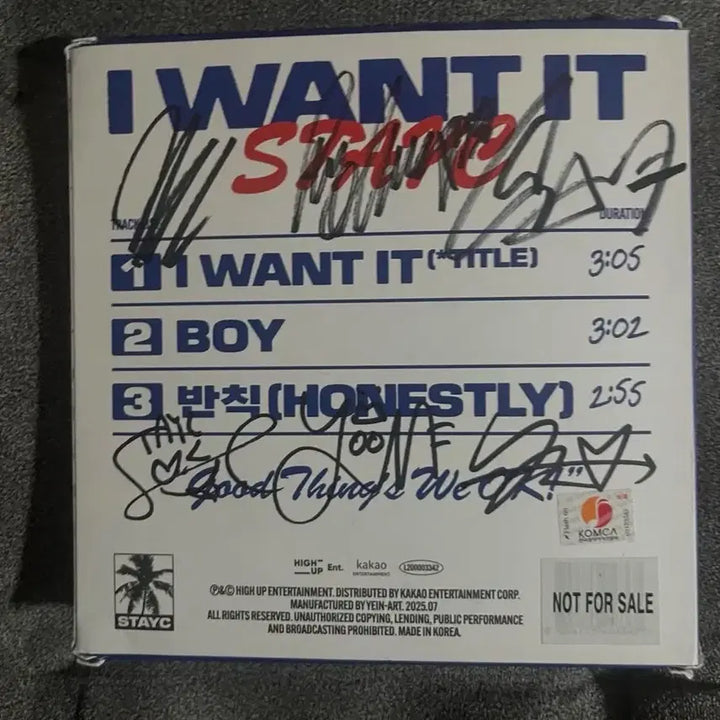 [BUNJANG] STAYC Autographed Album / Stacy i want it스테이씨 친필 싸인앨범 판매 ㅂㅁ