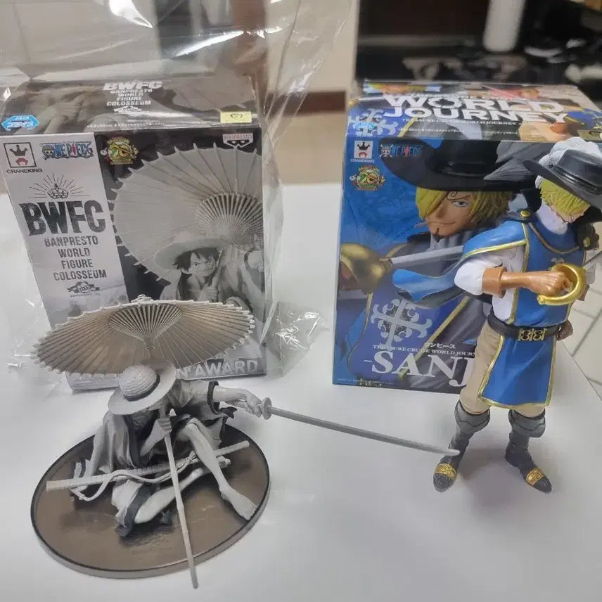 [BUNJANG] One Piece BWFC Luffy &amp; World Journey Sanji Figure Set / 원피스 BWFC 루피 / 월드져니 상디 피규어 1+1 일괄판매