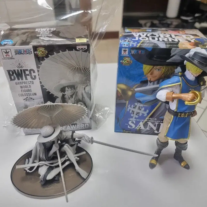 [BUNJANG] One Piece BWFC Luffy &amp; World Journey Sanji Figure Set / 원피스 BWFC 루피 / 월드져니 상디 피규어 1+1 일괄판매