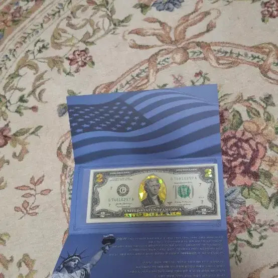 [BUNJANG] Lucky Two Dollar Gold-Plated Banknote / 행운의 2달러 금장 지폐