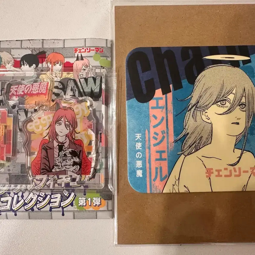 [BUNJANG] Chainsaw Man Angel Acrylic Stand &amp; Coaster Bundle Set / 체인소맨 천사 아크릴스탠드,코스터 일괄