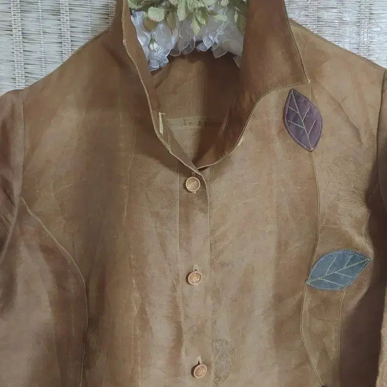 [BUNJANG] Natural Dyeing Punggi Rayon Brown Top + Baggy Pants Set / 천연염색 풍기인견 브라운 상의 + 배기 팬츠 세트