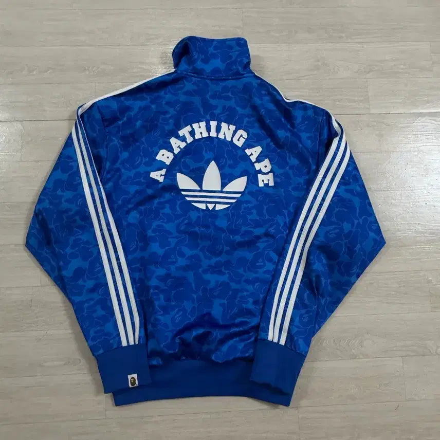 [BUNJANG] Adidas x Bape Blue Track Top Jacket / 아디다스 x 베이프 블루 트랙탑