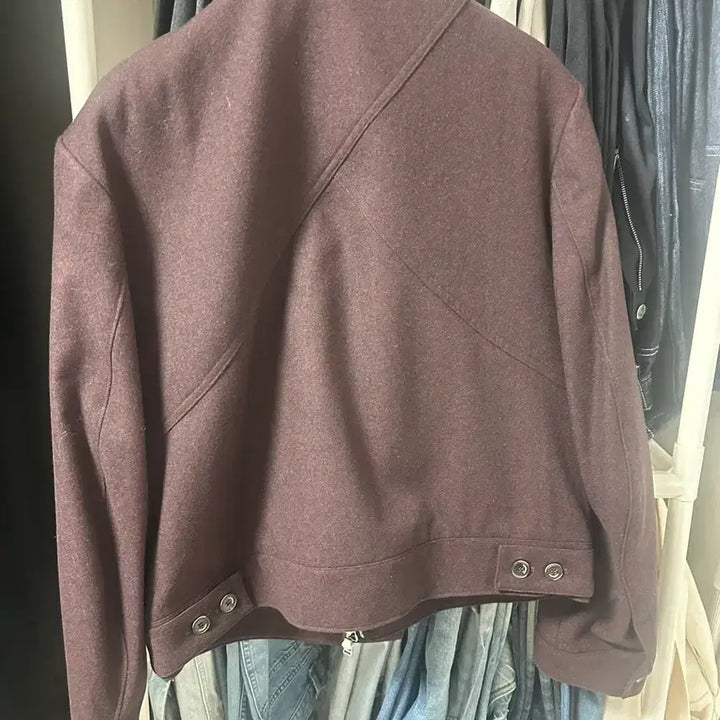 [BUNJANG] Waviness EBB Wool Racer Jacket Burgundy Size 1 / 웨이비니스 ebb 울 레이서자켓 버건디 1사이즈