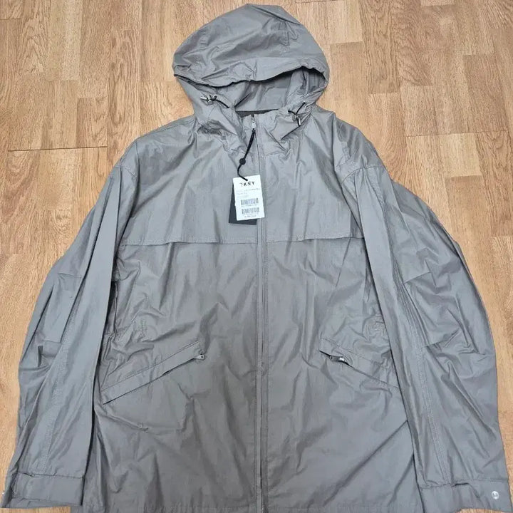[BUNJANG] DKNY Beige Hooded Windbreaker Jacket (Size 4/M) - Unused New Product / DNKY 바람막이 후드 자켓 베이지 4(M) (미사용 새제품)